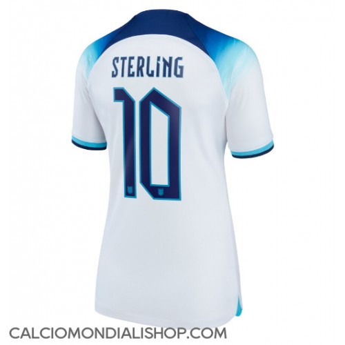 Maglie da calcio Inghilterra Raheem Sterling #10 Prima Maglia Femminile Mondiali 2022 Manica Corta